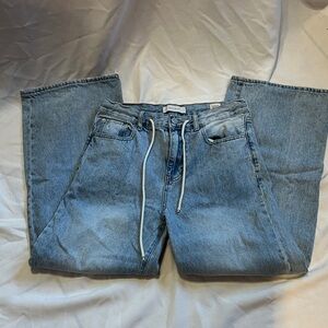 PacSun Extreme Baggy Light Blue Denim Jeans with Drawstring